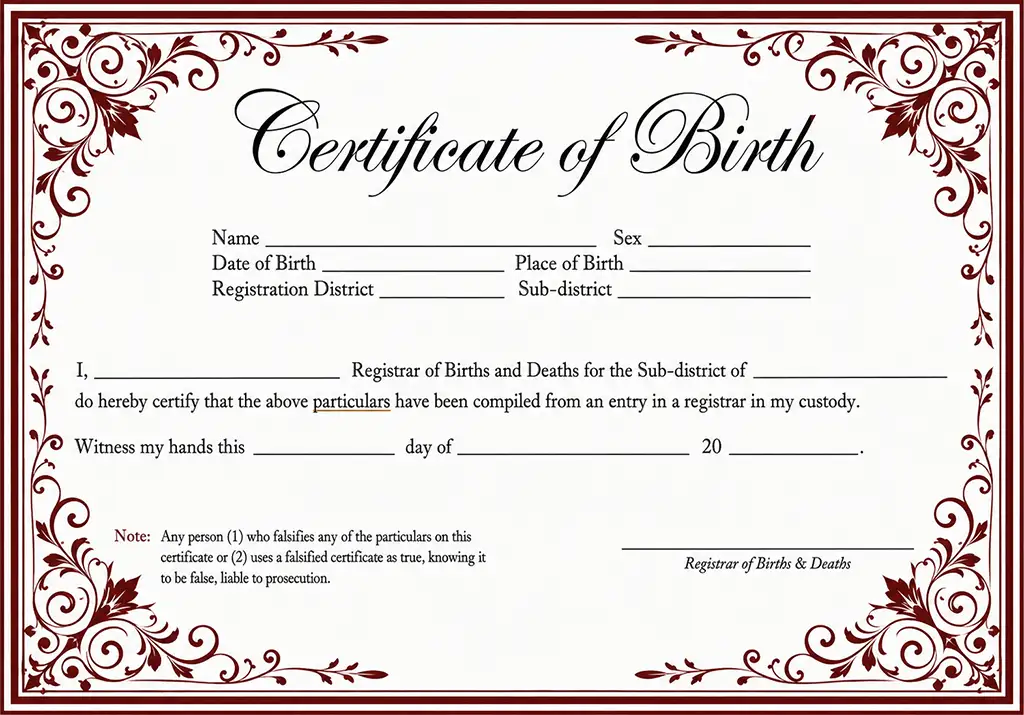 Certificate of Birth